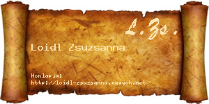 Loidl Zsuzsanna névjegykártya